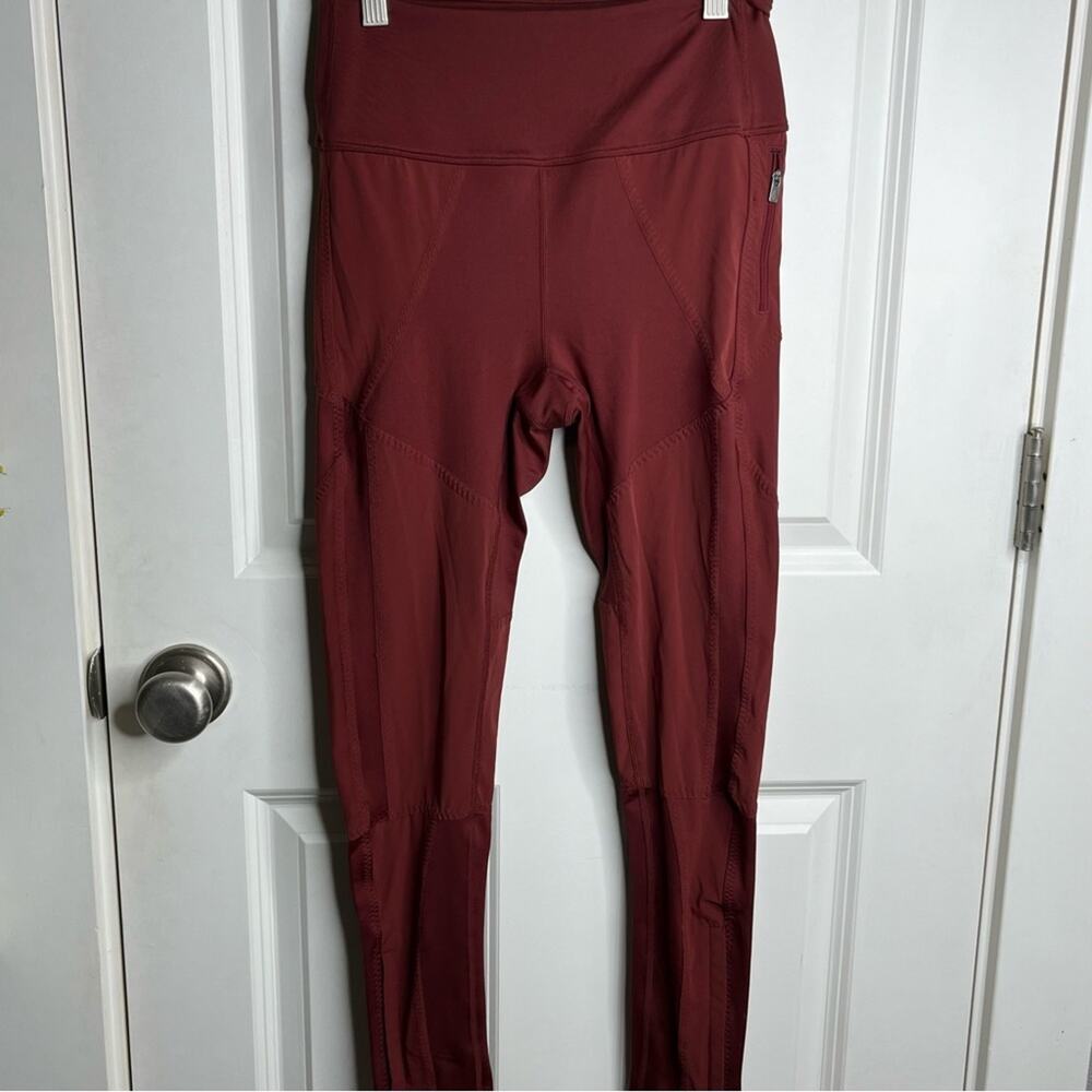 Free People Movement Burnt Red Born To Run High Rise Leggings Size Small - Picture 2 of 9